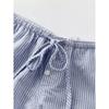 Women's Elastic Lace-up Striped Casual Shorts - Summer 2025
