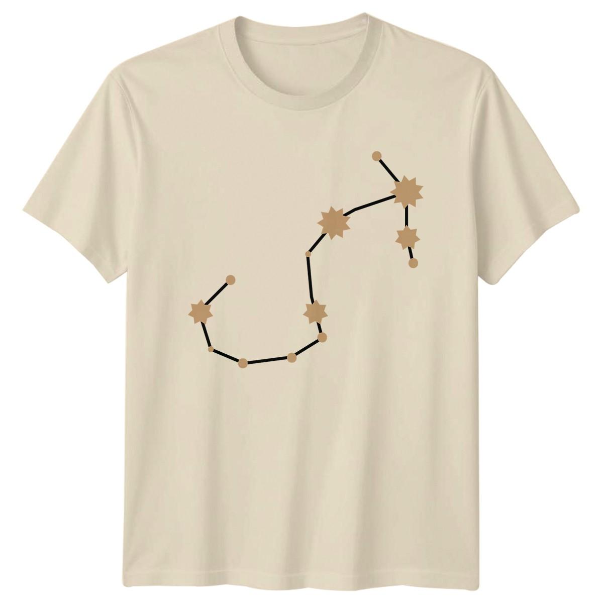 Scorpius Constellation Minimalist Zodiac Sign T-Shirt Constellation Astrology XXXL
