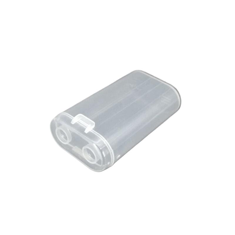 1Pc Transparent PP Plastic Battery Storage Box Section 20700 21700 Compatible Battery Case For Safe Storage