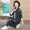 Spring Fashion Casual Sports Suit for Middle-Aged Women: Two or Three Piece Set