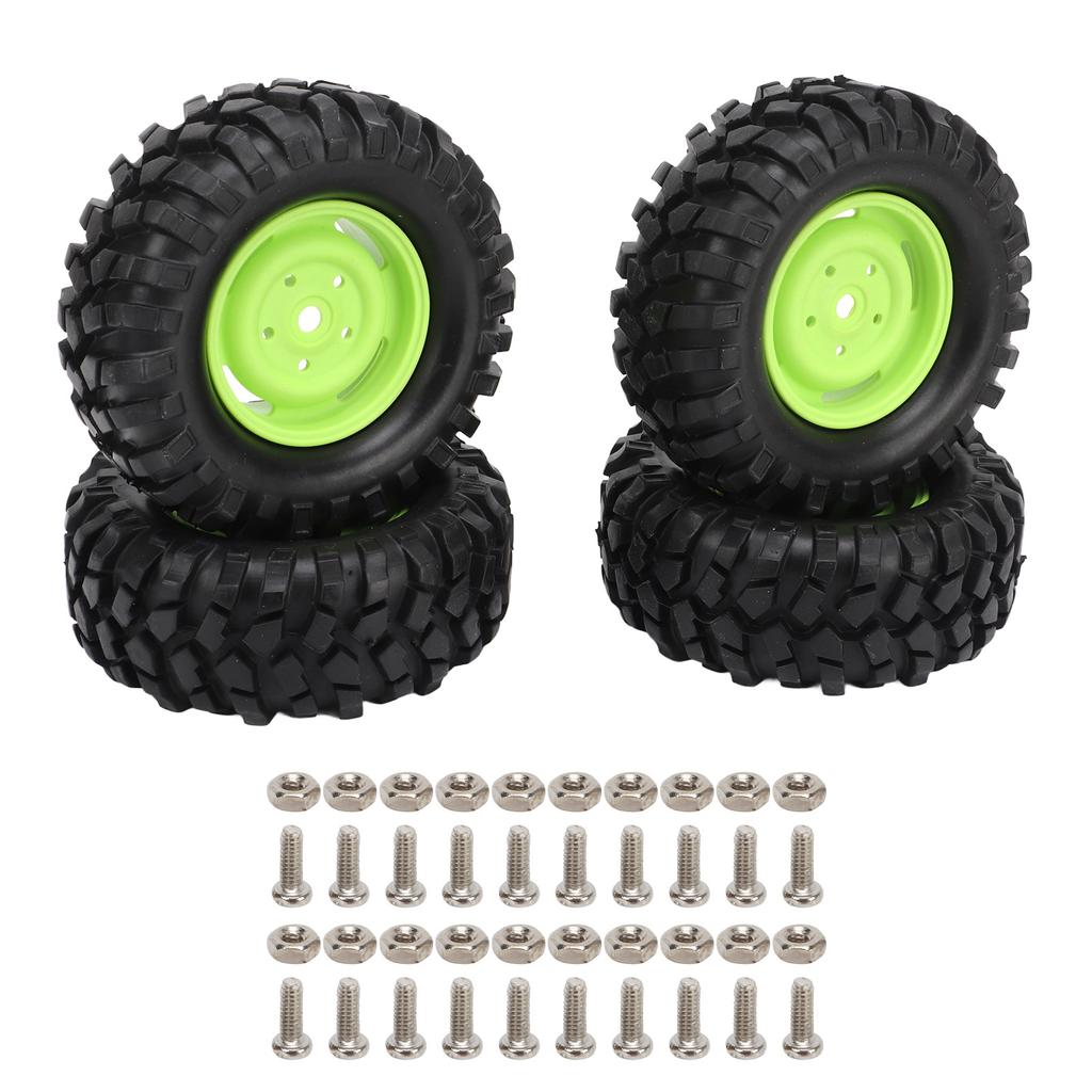 4PCS RC Wheel Tires Rubber Tyre Replacement for Climbing Vehicle Off Road Car 96MM Diameter