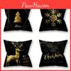Capas de Almofada Luxuosas de Natal Preto e Dourado Para Decoração Festiva da Casa