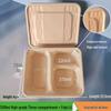 Mubaisen Disposable 3-Compartment Takeaway Meal Boxes with Paper Lids