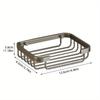 Aluminum Alloy Soap Holder Bathroom Soap Dish With Drain Water Wall Mounted Soap Box Bathroom Accessories