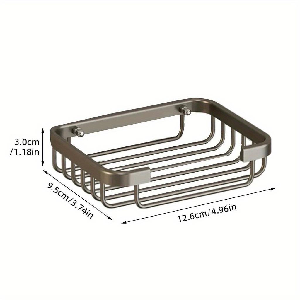Aluminum Alloy Soap Holder Bathroom Soap Dish With Drain Water Wall Mounted Soap Box Bathroom Accessories