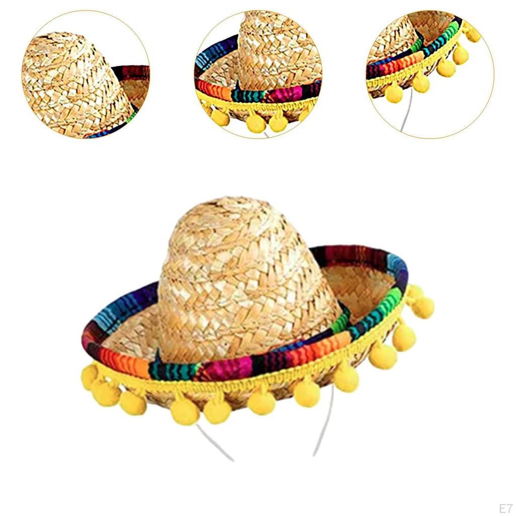 Colorful Fiesta Hat Headband for Spooky Celebrations
