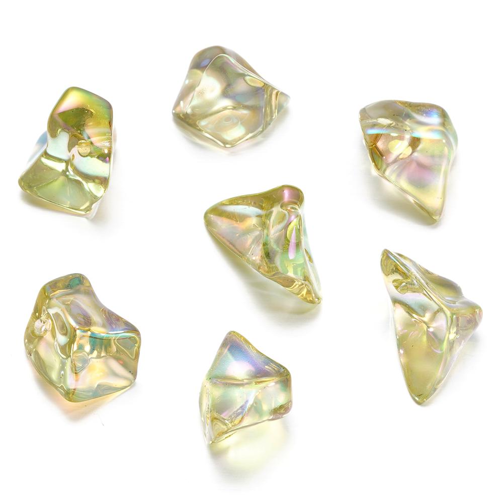 4Pcs/Lot Irregular Acrylic Bead Imitation Stone Bead Loose Spacer Bead for DIY Bracelet Earring Jewelry Making Supplies 4PCS жёлтый