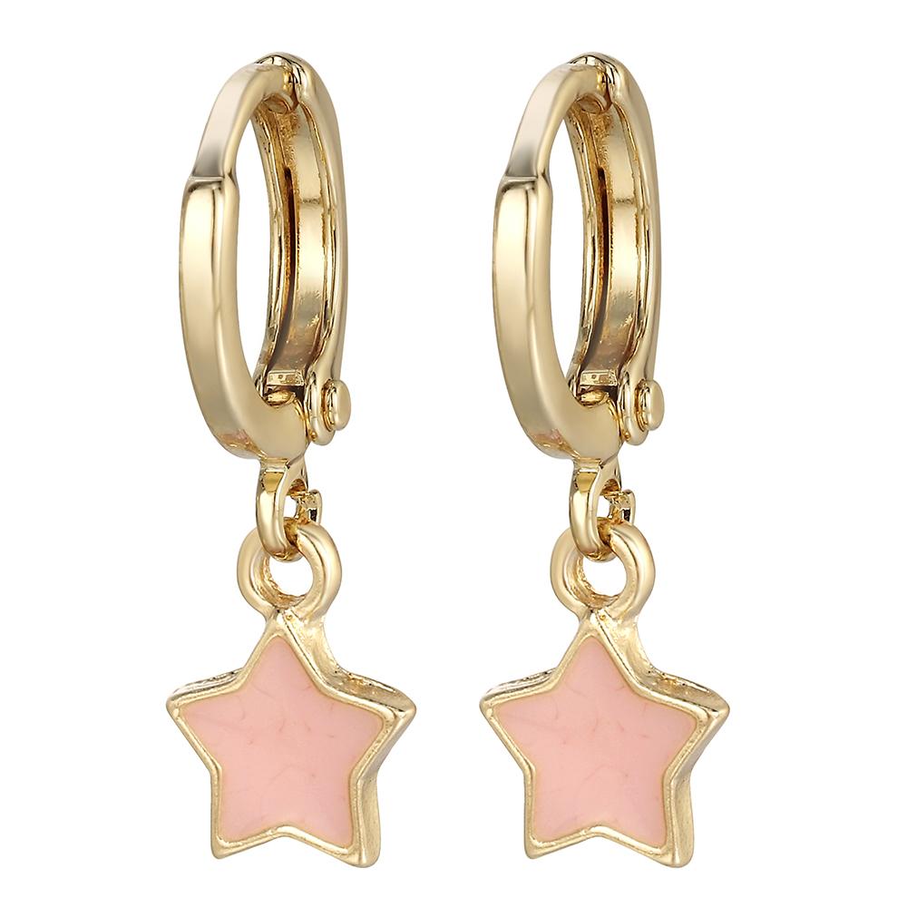 New Fashion Circle Ear Huggie Small Hoop Earrings for Women Cute Candy Color Enamel Round Heart Earrings Party Zircon