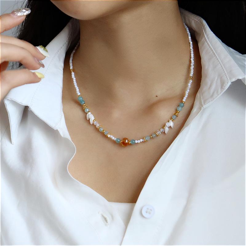 Damen Luxus Muschel Perlenkette: Vielseitige, elegante und schicke Schlüsselbeinkette