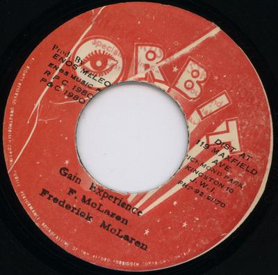 7inch Record FREDERICK MCLAREN - Gain Experience DSR0130 Orbit 1980 Jamaica Reggae, Ska & Dub Used