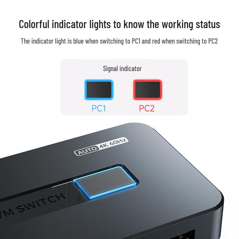 MT-viki 2-Port HDMI KVM Switch 4K@60Hz