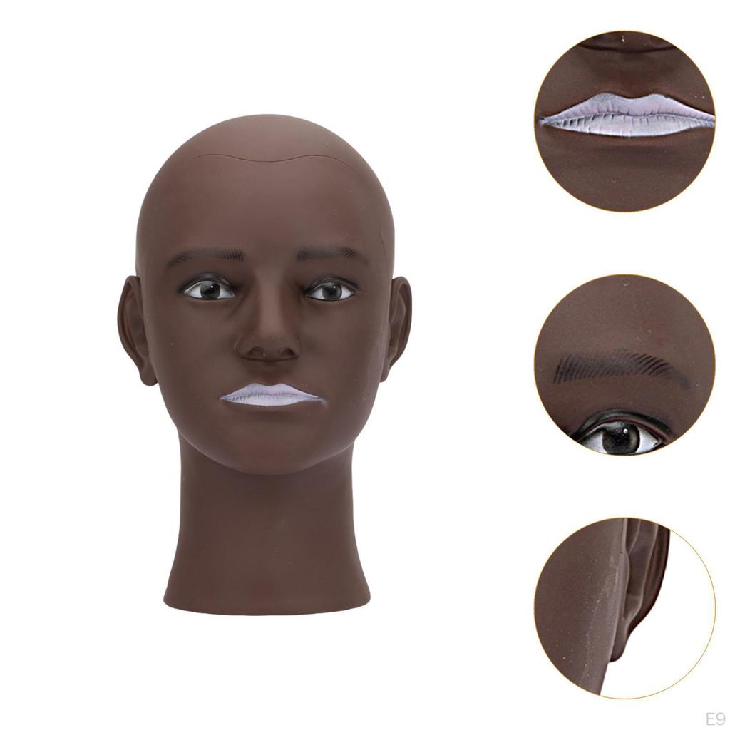 Glatze Mannequin Kopf Make-Up Puppe Freistehende Robuste Perücke Display Puppe für Schal Salon