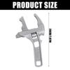 Adjustable Aluminum Alloy Wrench with Short Handle 6 To 68mm Wide Opening Jaws Spanner Nut Tool for Bathroom Washbasin