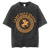 Vintage Washed Percy Jackson Tee Shirt Camp Half-Blood Harajuku Aesthetic T-shirt Men Women Casual Oversized T Shirts Streetwear