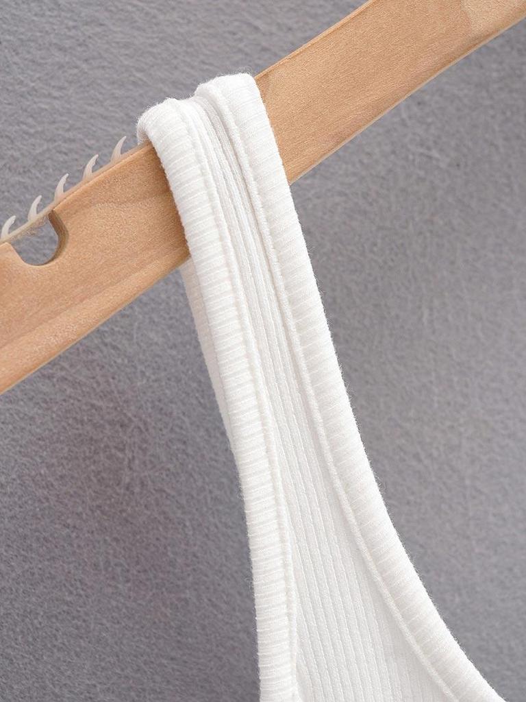 Fishbone Thread Safari-Stil-Weste, unregelmäßiges Hemd mit Hakenboden für Frauen, quadratischer Ausschnitt, sexy, ärmellose Tops