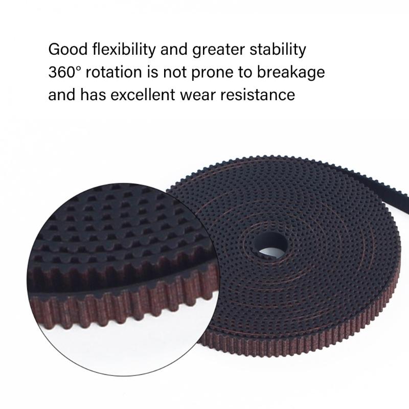 Industrial Timing Belt Kit Better Wear Resistance Low Noise Belt For 3D Printer X Y Shaft 6mm Width Office Equipment