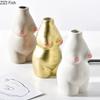 Resin Vases Body Art Bust Statue Flower Insert Ornaments Frosted Porcelain Crafts Creativity Vase Desk Decor Home Decoration