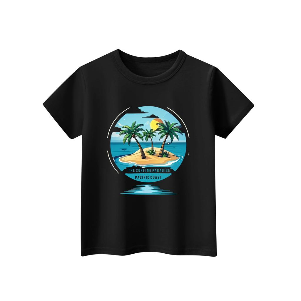 Children's Short Sleeve Neck T-Shirt Animal Print Daily Casual Top