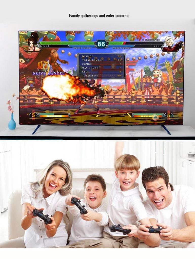 M8 Retro Game Console with Dual Wireless Joysticks for Two-Player Arcade HD TV Gaming
