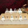 20pcs Sitting Pose Joy Garden Ghost Ornament Halloween Ghost Statue Decorations  Desktop Decoration