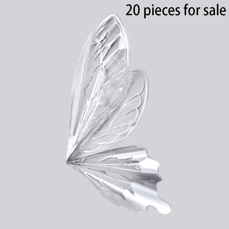 20 Sets DIY Mother's Day Birthday Gifts Package Butterfly Wings Flower Wrapping Paper Florists Bouquet Packaging Material