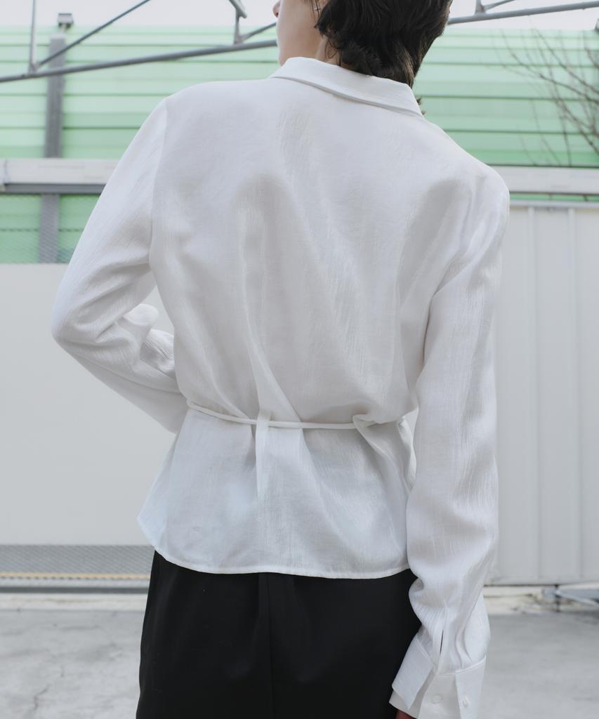DENOAH Elvia Belted Blouse (White)