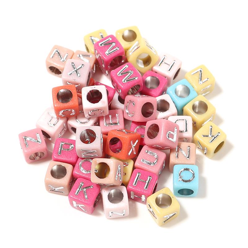 Acryl Englische Buchstabenperlen für DIY Kinderschmuck & Früherziehung - 26 Alphabetperlen