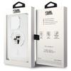 Karl Lagerfeld Klhmp15Lhgkcnot Iphone 15 Pro 6.1 Transparent Hardcase Karl&Choupette Glitter Magsafe