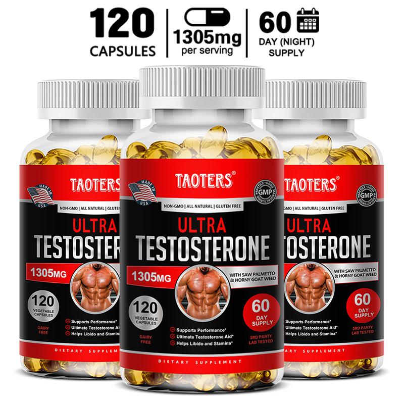 Men Supplement 1305mg Per Serving, 120 Vegetable Capsules, Herbs Blend, Non‑GMO Gluten‑Free Dairy‑Free
