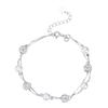 Cuiyan S925 Silver Double-Layer Star Bracelet with Imitation Pearls - Light Luxury Korean Style for Women