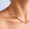 Adjustable Stainless Steel Paper Clip Inspired Heart Necklace For Women Fashion Jewelry Daily Wear Collarbone Chain
