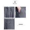 ROMON Men's Straight-Leg Linen Blend Casual Pants