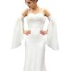 Women's Long Tulle Sleeves Detachable Gothic Chiffon Gloves for Halloween Medieval Wedding Party Renaissance Costume Accessories