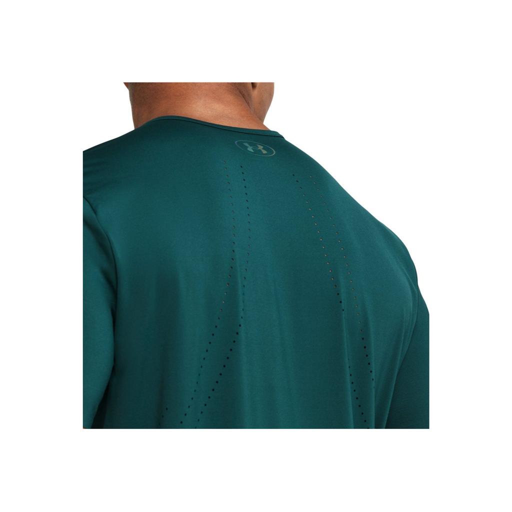 Under Armour Solid Color Casual Training Breathable Crew Neck Short Sleeve T-Shirt Men Tops Aqua 1383668-449