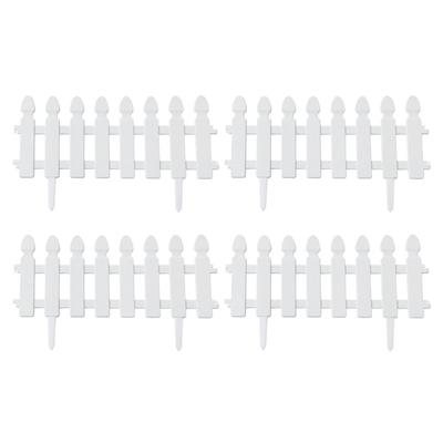 2025+ Plastic Picket Garden Fence Path Border, Set of 4