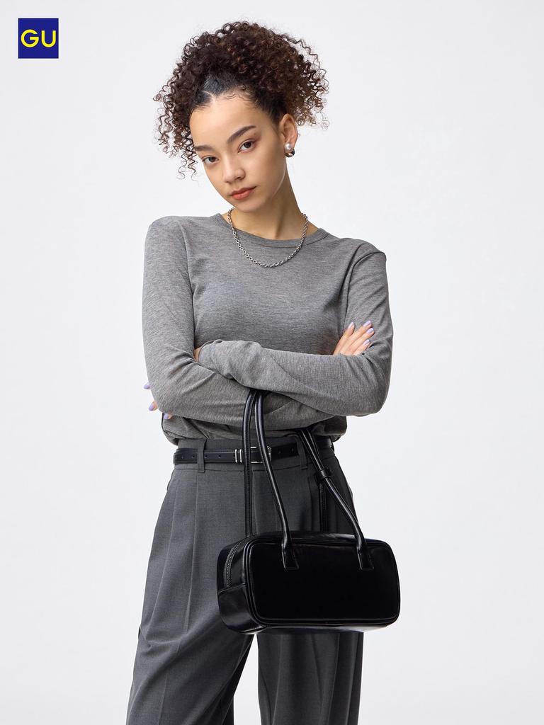 Uniqlo Gu SofT Sheer Crew Neck T shirT  Long Sleeve 