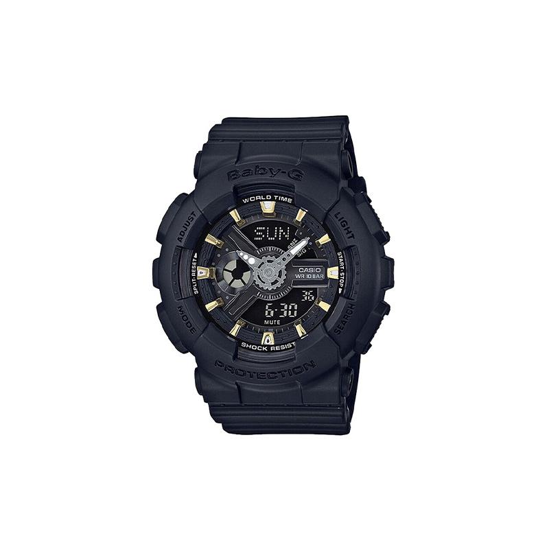 

Casio BABY-G Series Fashionable and Simple Sports Waterproof and Shockproof Luminous Quartz Movement Resin Strap Japanese and Korean BA-110GA-1A -pr чёрный