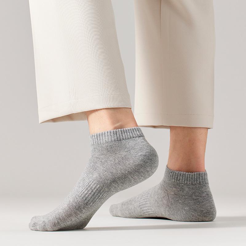 Men's Summer Thin Cotton Ankle Socks: Breathable, Sweat-Absorbing, Anti-Odor Low-Cut Sports Socks