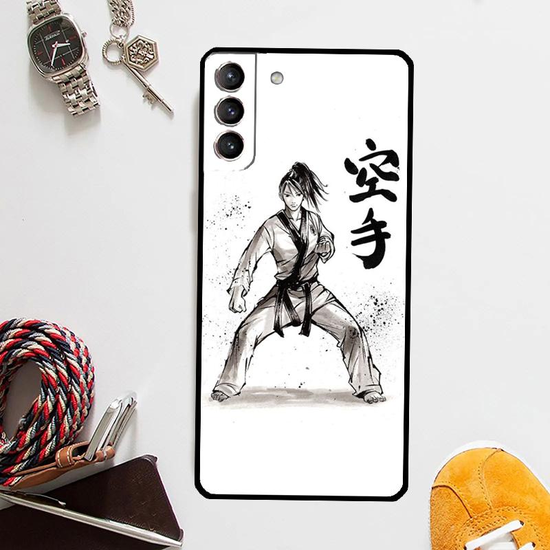 Kung Fu Karate Taekwondo Martial Arts Phone Case For Samsung Galaxy S24 Ultra S22 Plus S20 S21 S23 FE Note 20 10 S8 S9 S10 Cover