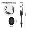 Vibrerande analplugg Butt Plug Fjärrkontroll Prostata Massager Anal Vibrator med Penisring Perineum Stimualtor Sexleksak för män Vuxen 18