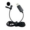 Mini Portable Lavalier Microphone USB Hands-free Cord Line Omnidirectional Microphone for Computer Laptop Mobile Phone