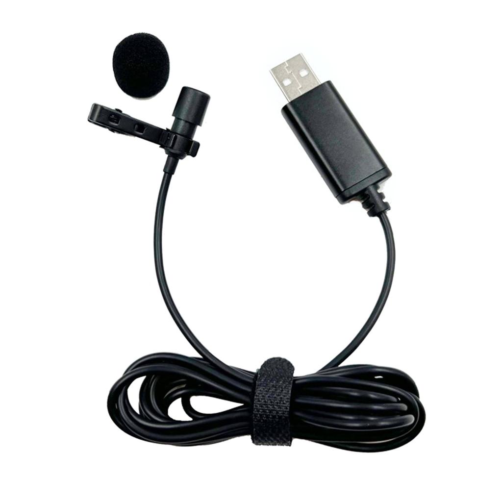 Mini Portable Lavalier Microphone USB Hands-free Cord Line Omnidirectional Microphone for Computer Laptop Mobile Phone