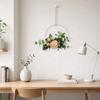 Artificial Flower Wreath, Sustainable Hanging Ornaments, with Elegant Flower Decorations for Bedroom Living Room Balcony Cafe Nursery