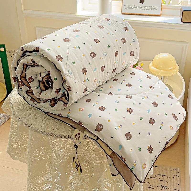 New A-Type Summer Cooling Quilt - Lightweight Single & Double for Dorms, Kids & Gifts