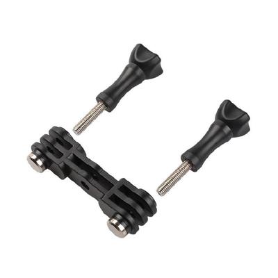 Aluminum Double Twin Mount Adapter for 13/12/11/10/9/8/7/6/5/4 Action Camera Double Mount Adapter Replacement