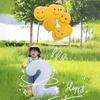 Smiley Face Number Balloons for Kids' Outdoor 2nd Birthday Party Decorations & Photo Props