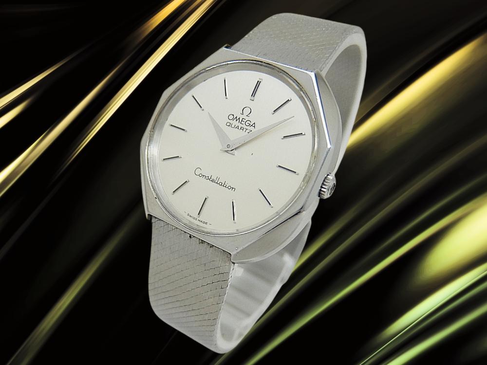 Omega Constellation Ref. 191.0012 Cal. 1330 SS Octagon Design Silver Dial Integrated Bracelet Quartz Used