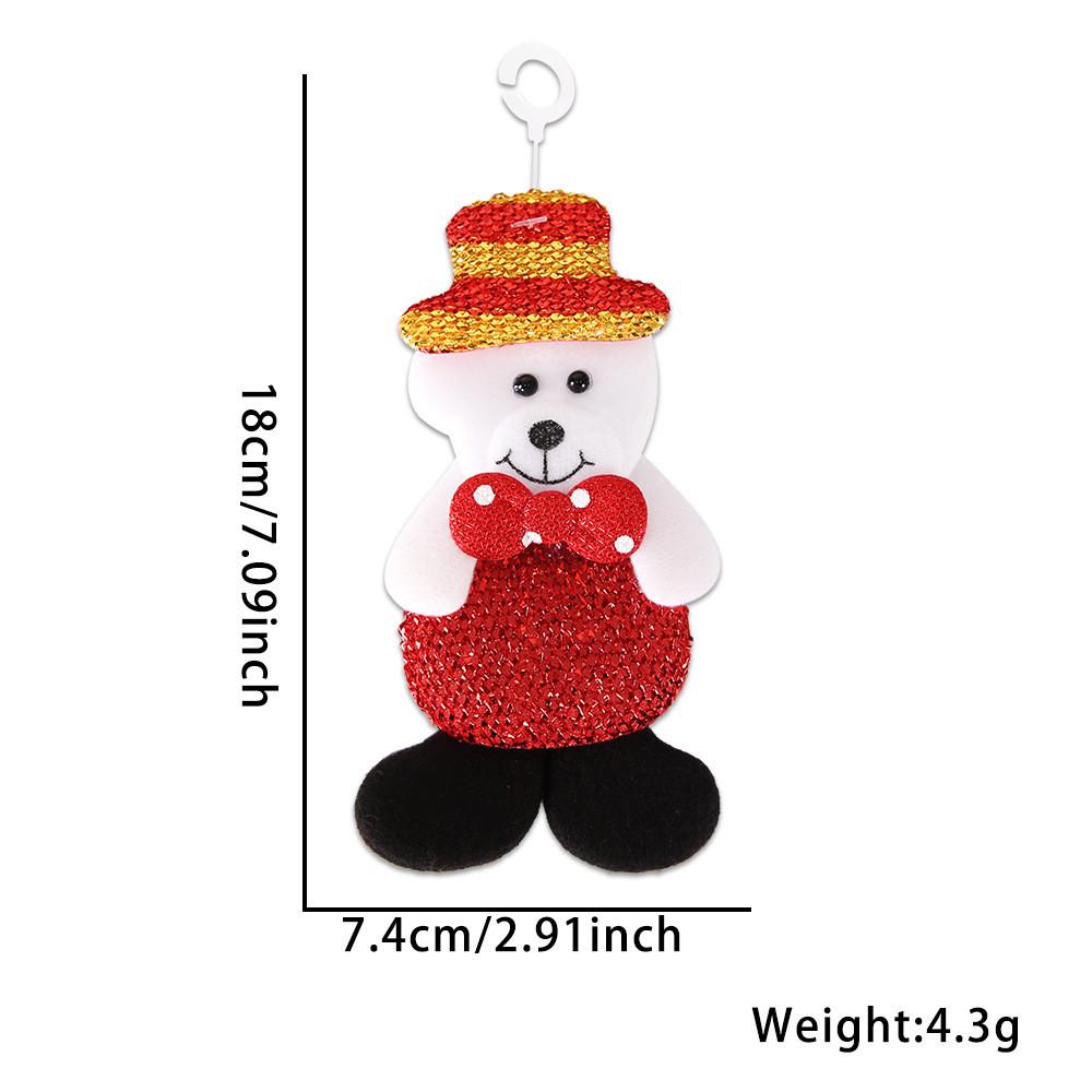 

Тканевые Рождественские Очаровательные Подвесные Украшения Для Детей с изображением Снеговика Санты И Red Gold Stripe Bear