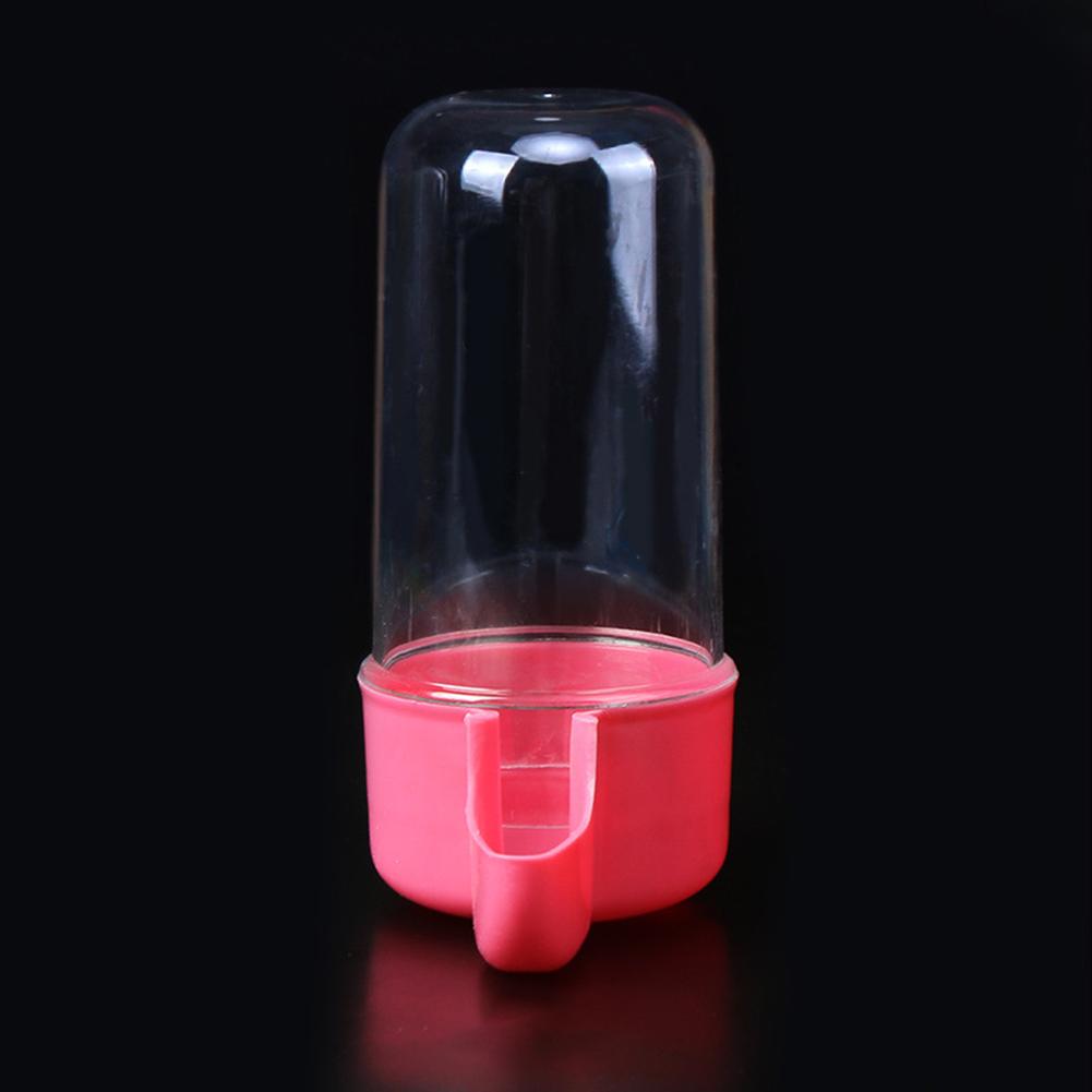 

Кормушка для птиц 200 мл, большая емкость, непроливающийся диспенсер для воды, автоматическая кормушка, миски, аксессуары для клеток розовый