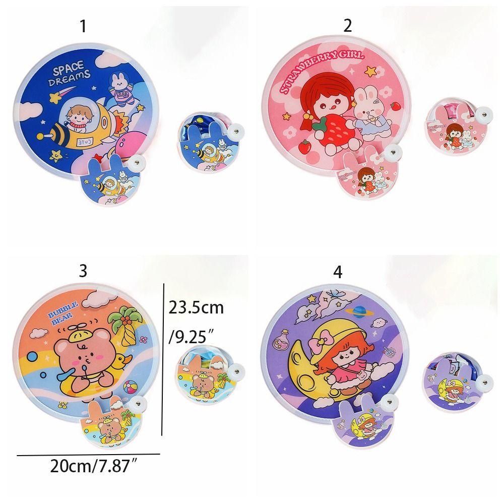 High-looking Mini Round Fan Hand-operated Portable Cloth Fan Cartoon Folding Round Fan  Home Decor